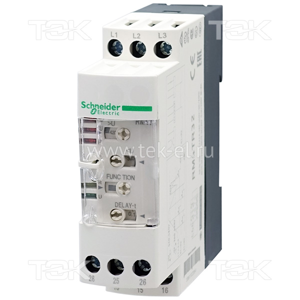 SCHNEIDER ELECTRIC RM4TR32 Реле контроля 3-фазной сети: Un 380V AC / Uрег. ...